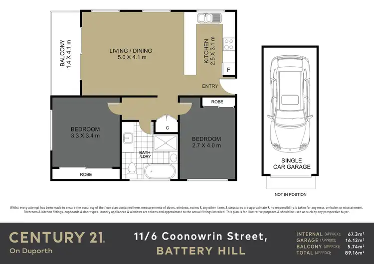 Floorplan of Homely unit listing, 11/6 Coonowrin Street, Battery Hill QLD 4551