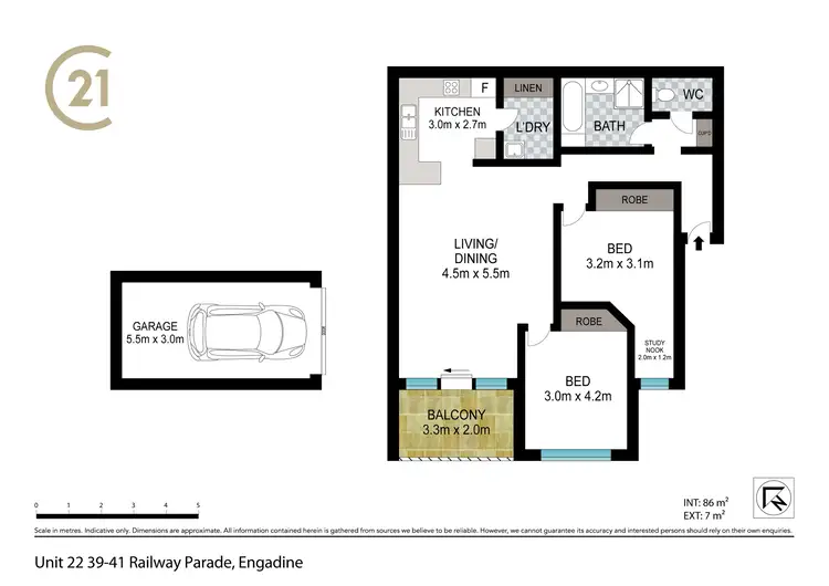 Floorplan of Homely unit listing, 22/39-41 Railway Parade, Engadine NSW 2233