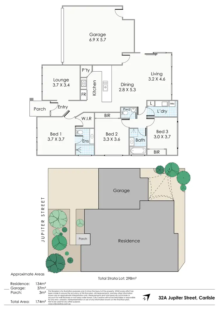 Floorplan of Homely house listing, 32A Jupiter Street, Carlisle WA 6101