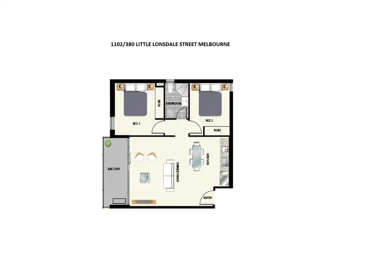 Floorplan of Homely apartment listing, 1102/380 Little Lonsdale Street, Melbourne VIC 3000
