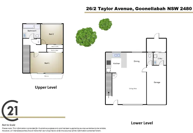 Floorplan of Homely townhouse listing, 26/2 Taylor Avenue, Goonellabah NSW 2480
