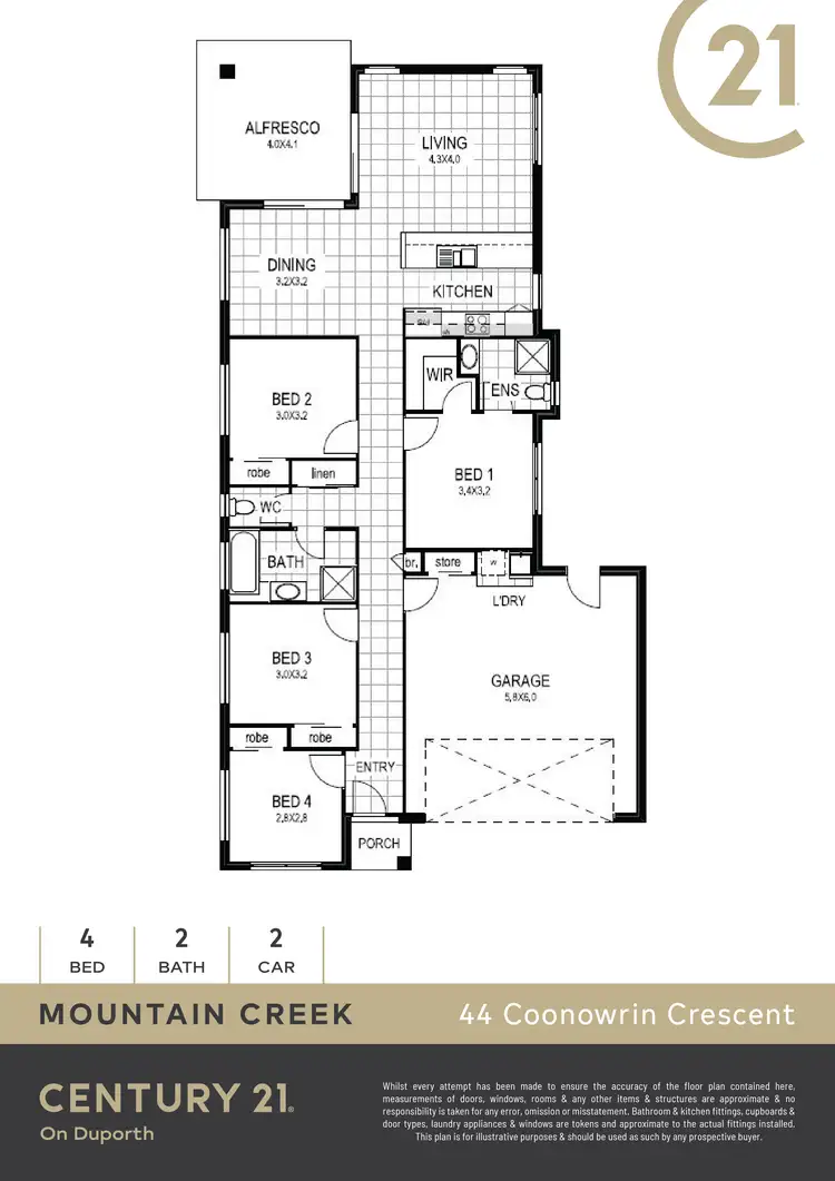Floorplan of Homely house listing, 44 Coonoowrin Crescent, Mountain Creek QLD 4557