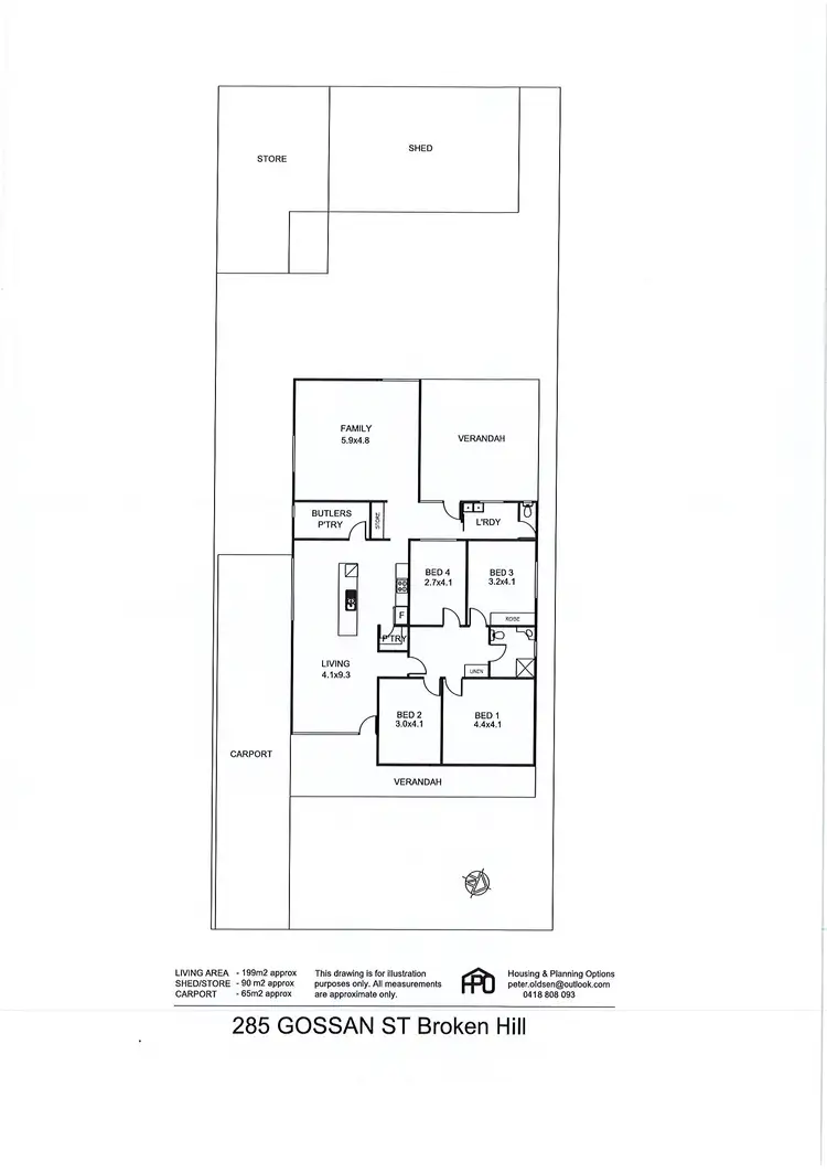 Floorplan of Homely house listing, 285 Gossan Street, Broken Hill NSW 2880