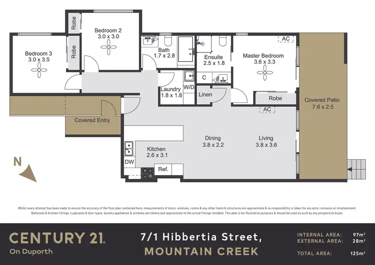 Floorplan of Homely unit listing, 7/1 Hibbertia Street, Mountain Creek QLD 4557