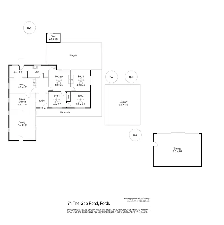 Floorplan of Homely rural property listing, 74 The Gap Road, Fords SA 5373