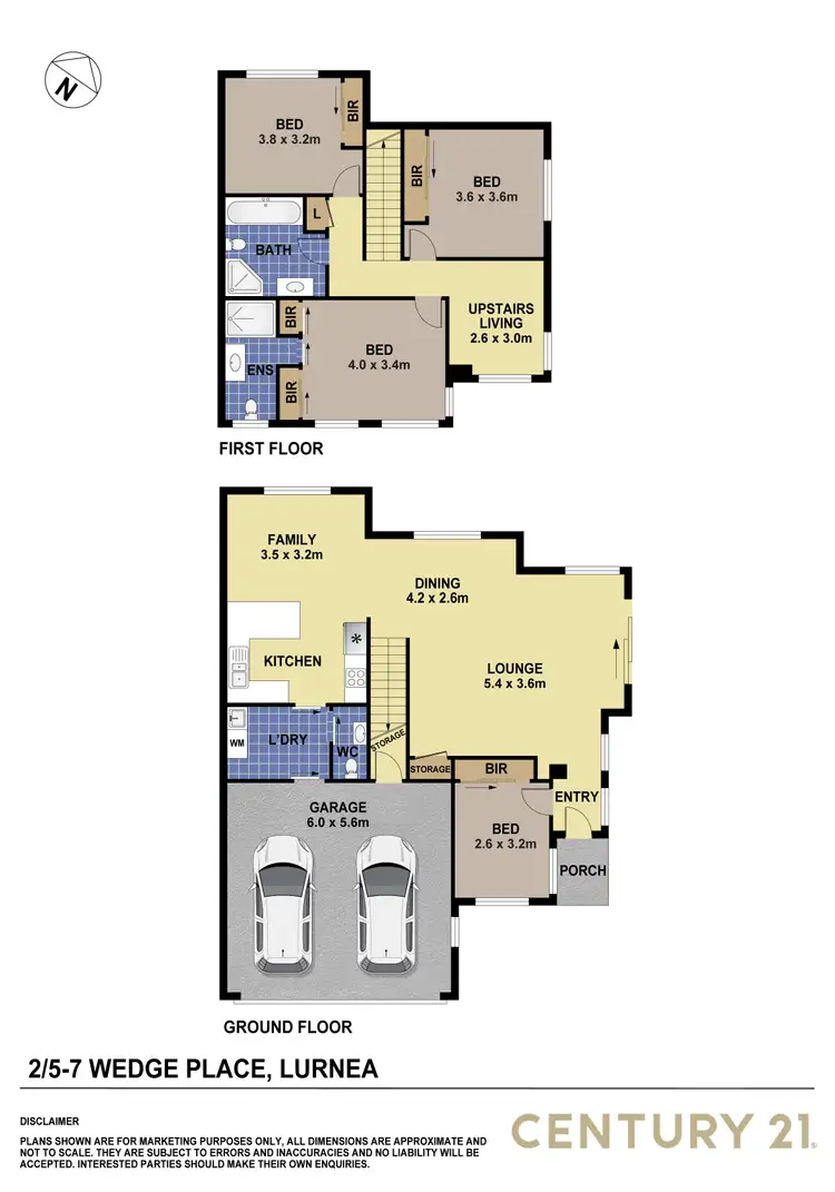 Floorplan of Homely townhouse listing, 2/5-7 Wedge Place, Lurnea NSW 2170
