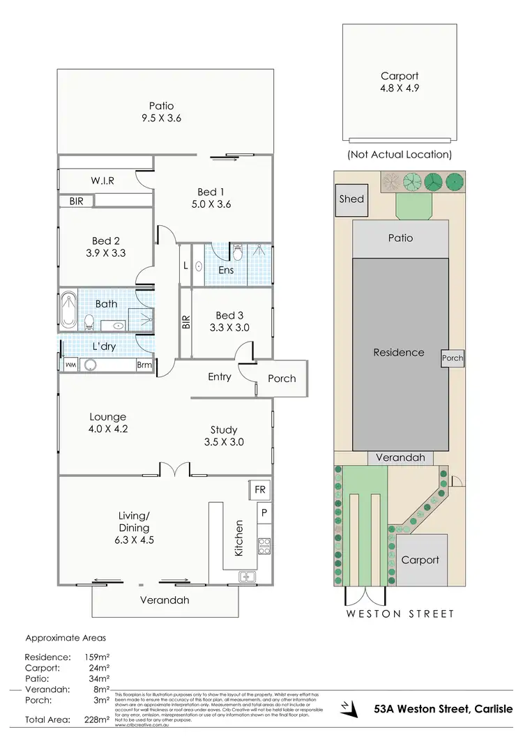 Floorplan of Homely house listing, 53A Weston Street, Carlisle WA 6101