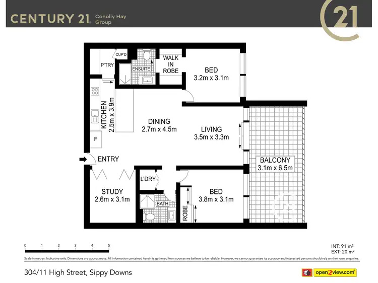 Floorplan of Homely apartment listing, 304/11 High Street, Sippy Downs QLD 4556