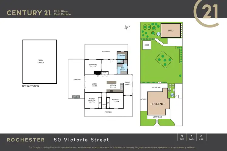 Floorplan of Homely house listing, 60 Victoria Street, Rochester VIC 3561