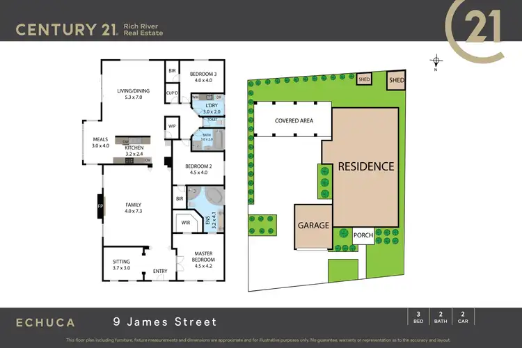 Floorplan of Homely house listing, 9 James Street, Echuca VIC 3564