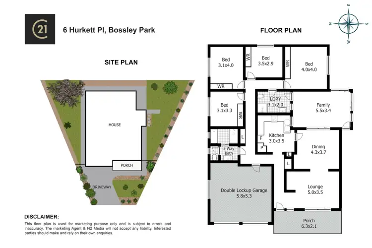 Floorplan of Homely house listing, 6 Hurkett Place, Bossley Park NSW 2176