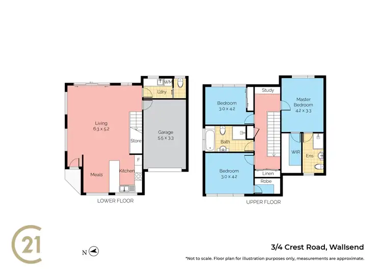 Floorplan of Homely unit listing, 3/4 Crest Road, Wallsend NSW 2287