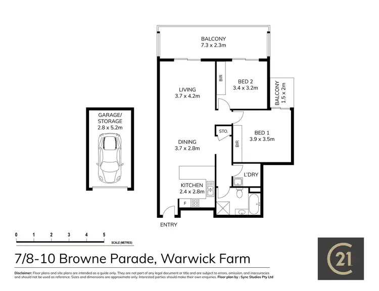 Floorplan of Homely house listing, 7/ 8-10 Browne Parade, Warwick Farm NSW 2170