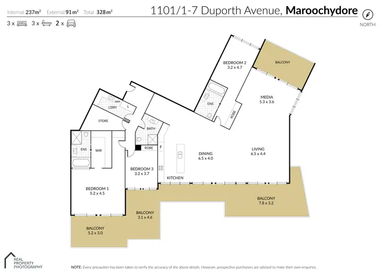 Floorplan of Homely unit listing, 1101/1-7 Duporth Avenue, Maroochydore QLD 4558