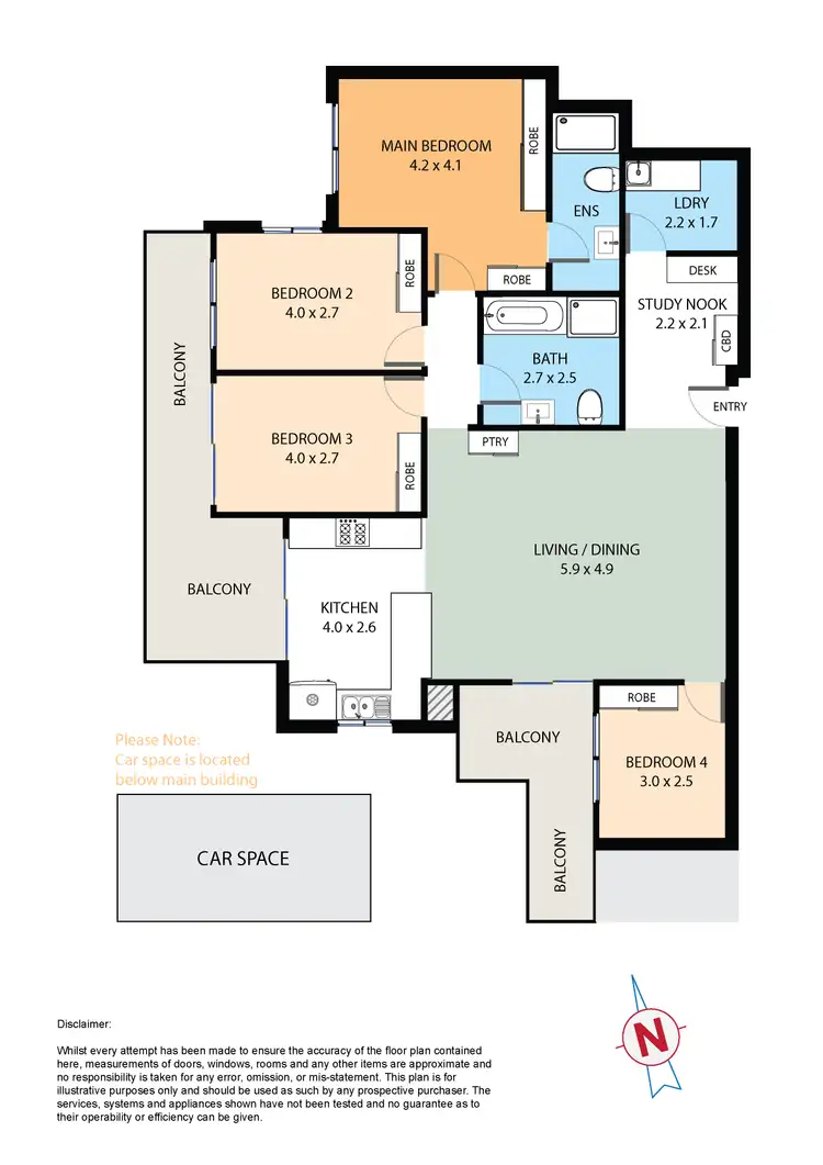 Floorplan of Homely unit listing, 507/10 Cornelia Road, Toongabbie NSW 2146