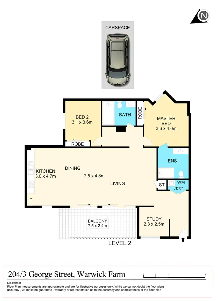Floorplan of Homely unit listing, 204/3 George Street, Warwick Farm NSW 2170