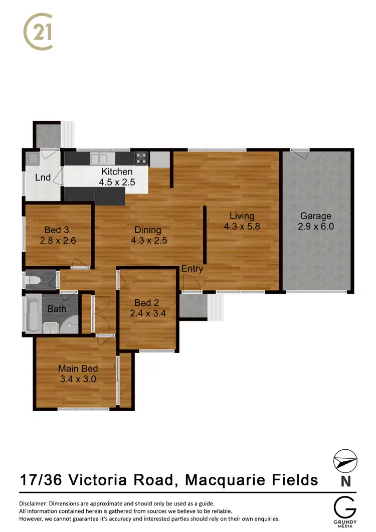 Floorplan of Homely villa listing, 17/36 Victoria Road, Macquarie Fields NSW 2564