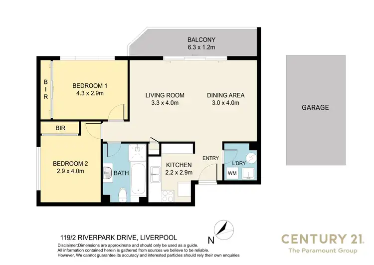 Floorplan of Homely unit listing, 119/2 Riverpark Drive, Liverpool NSW 2170