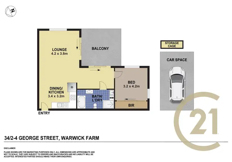 Floorplan of Homely unit listing, 34/2-4 George Street, Warwick Farm NSW 2170