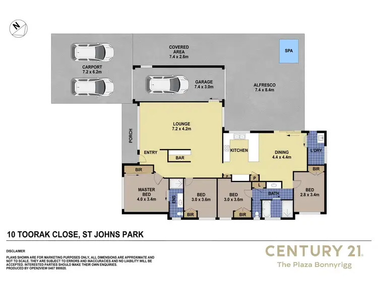 Floorplan of Homely house listing, 10 Toorak Close, St Johns Park NSW 2176