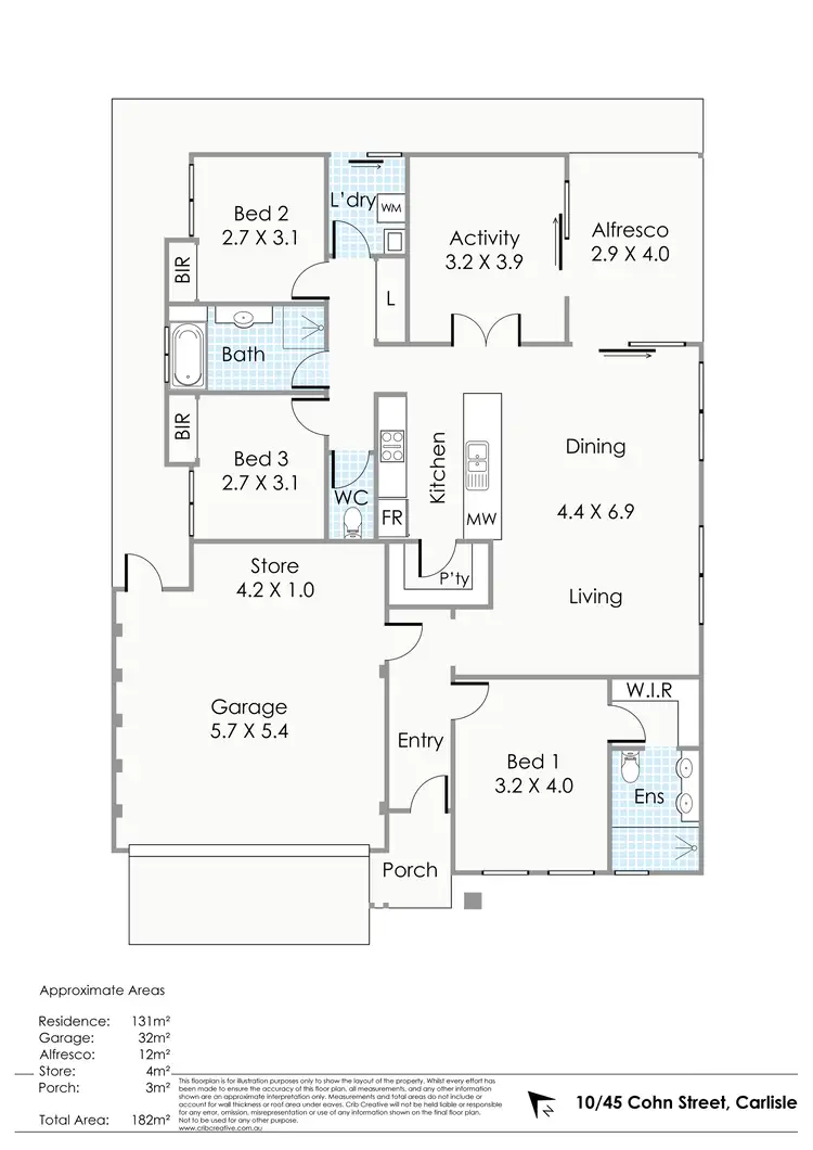 Floorplan of Homely house listing, 10/45 Cohn Street, Carlisle WA 6101