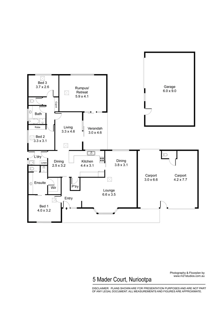 Floorplan of Homely house listing, 5 Mader Court, Nuriootpa SA 5355