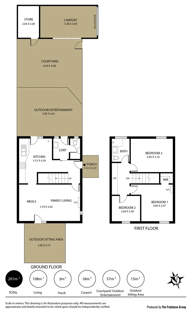 Floorplan of Homely townhouse listing, 1/43 Dotterel Drive, Semaphore Park SA 5019