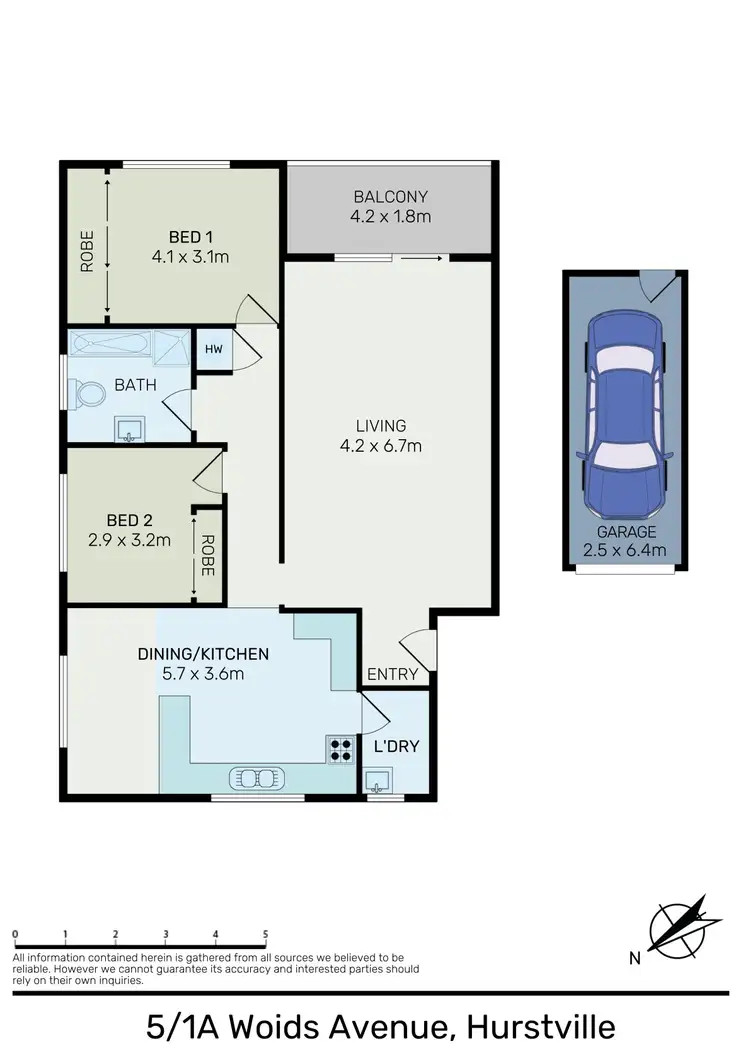Floorplan of Homely unit listing, 5/1A Woids Avenue, Hurstville NSW 2220