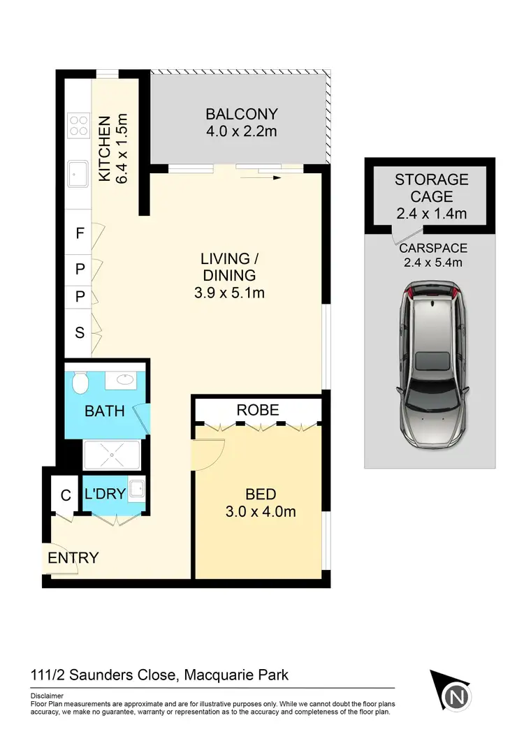 Floorplan of Homely apartment listing, 111/2 Saunders Close, Macquarie Park NSW 2113