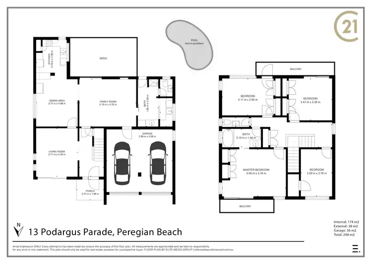 Floorplan of Homely house listing, 13 Podargus Parade, Peregian Beach QLD 4573