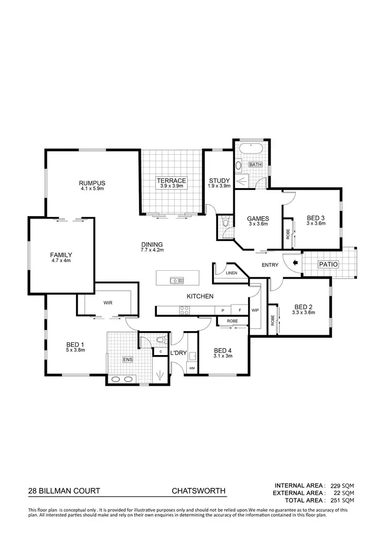 Floorplan of Homely rural property listing, 28 Billman Court, Chatsworth QLD 4570