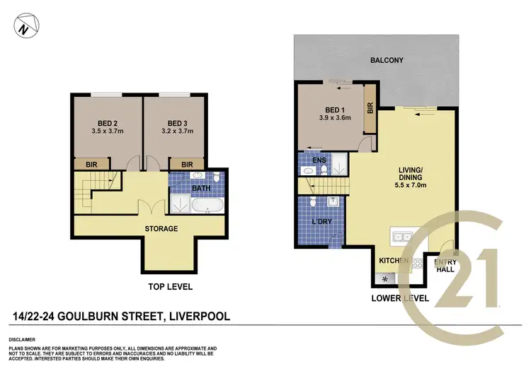 Floorplan of Homely unit listing, 14/22-24 Goulburn Street, Liverpool NSW 2170