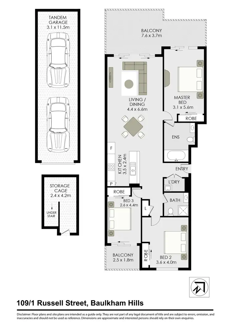 Floorplan of Homely apartment listing, 109/1 Russell Street, Baulkham Hills NSW 2153