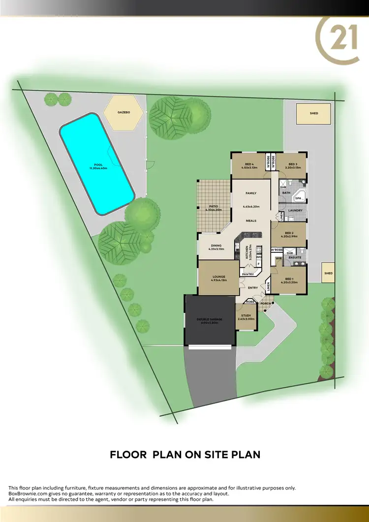 Floorplan of Homely house listing, 16 Woodwark Drive, Bushland Beach QLD 4818