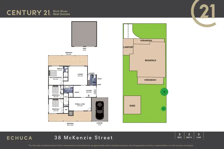 Floorplan of Homely house listing, 38 Mckenzie Street, Echuca VIC 3564