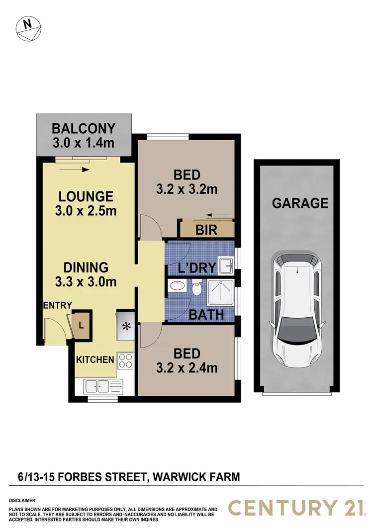 Floorplan of Homely unit listing, 6/13-15 Forbes Street, Warwick Farm NSW 2170