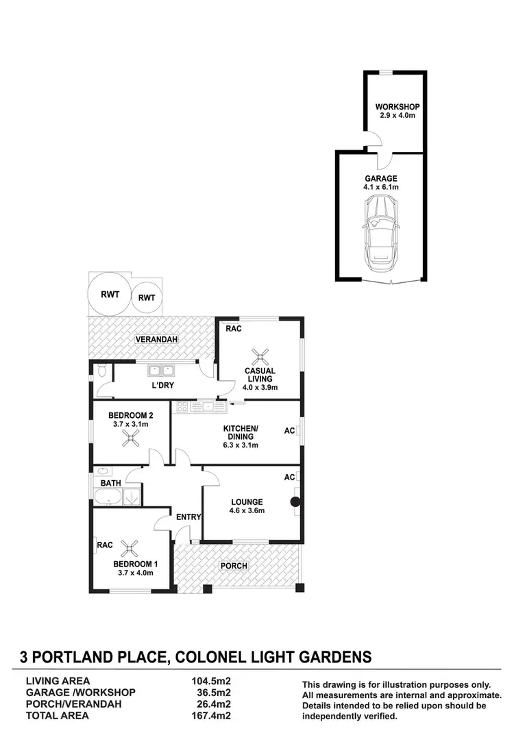 Floorplan of Homely house listing, 3 Portland Place, Colonel Light Gardens SA 5041