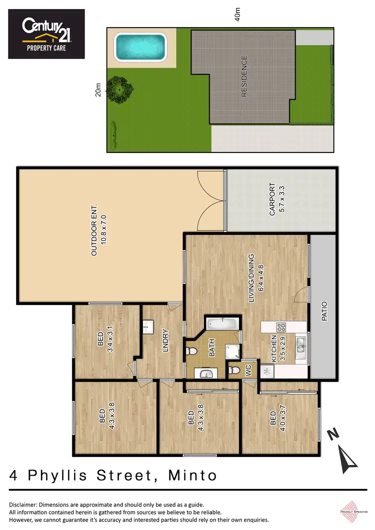 Floorplan of Homely house listing, 4 Phyllis Street, Minto NSW 2566