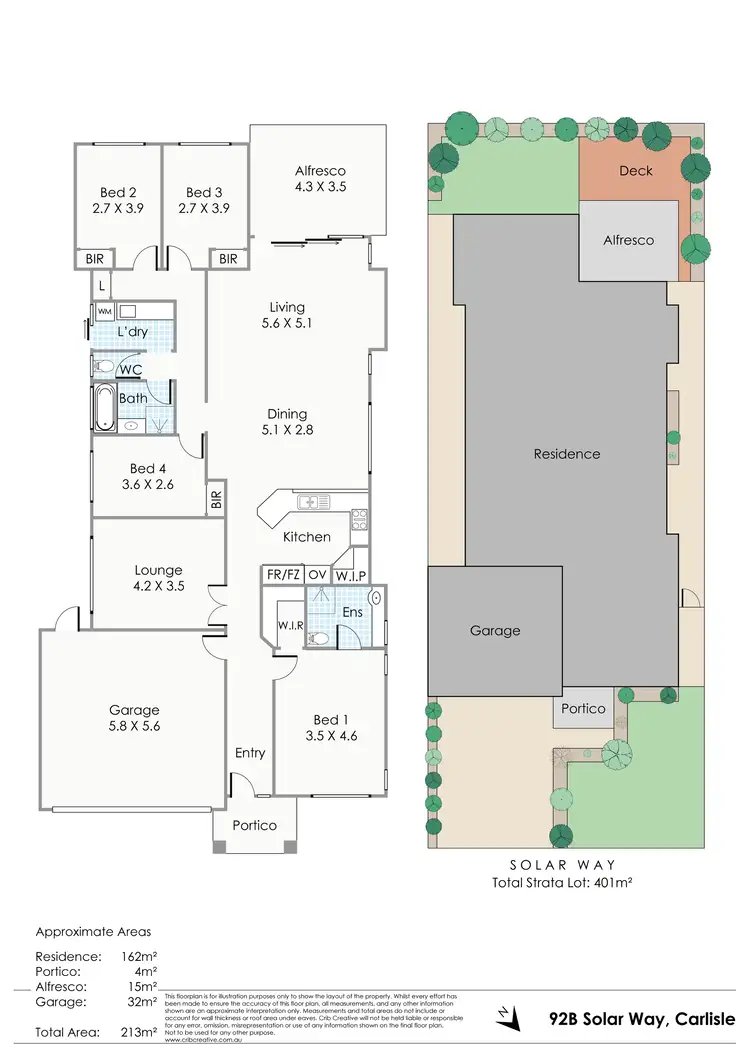 Floorplan of Homely house listing, 92B Solar Way, Carlisle WA 6101