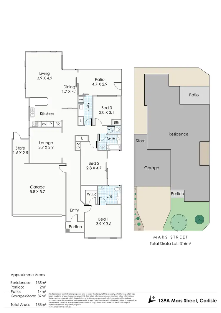 Floorplan of Homely house listing, 139A Mars Street, Carlisle WA 6101