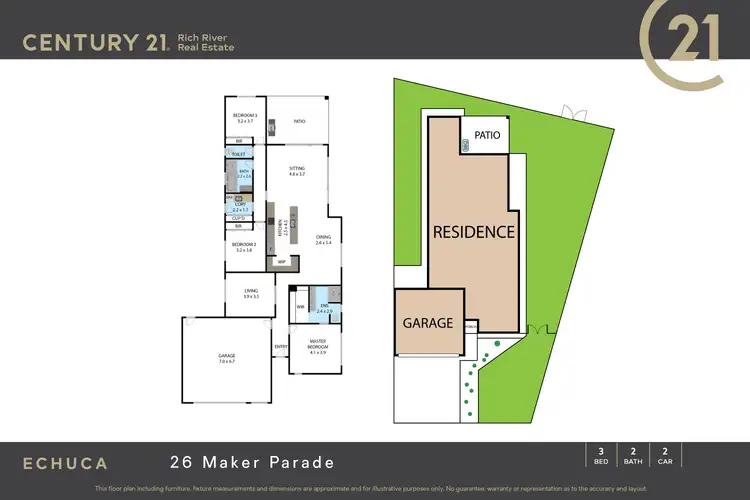 Floorplan of Homely house listing, 26 Maker Parade, Echuca VIC 3564