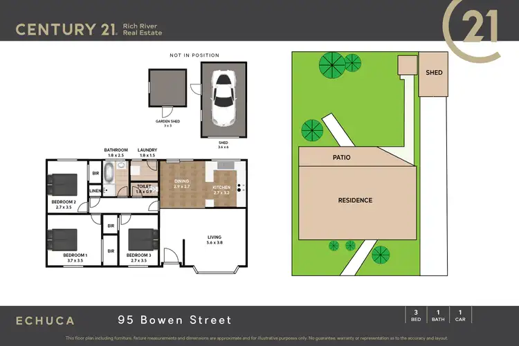 Floorplan of Homely house listing, 95 Bowen Street, Echuca VIC 3564