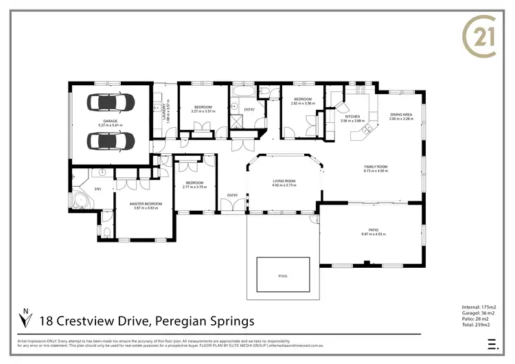 Floorplan of Homely house listing, 18 Crestview Drive, Peregian Springs QLD 4573