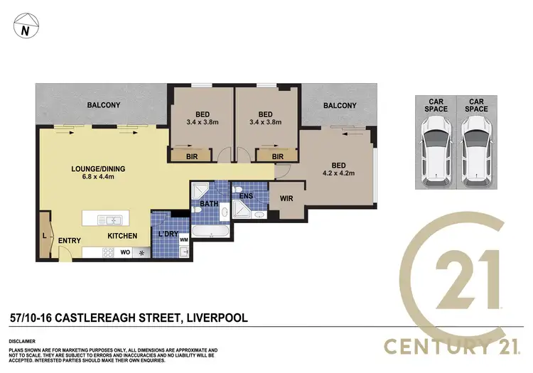 Floorplan of Homely unit listing, 57/10-16 Castlereagh Street, Liverpool NSW 2170