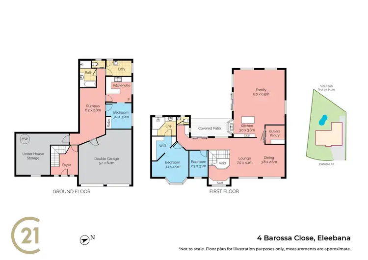 Floorplan of Homely house listing, 4 Barossa Close, Eleebana NSW 2282
