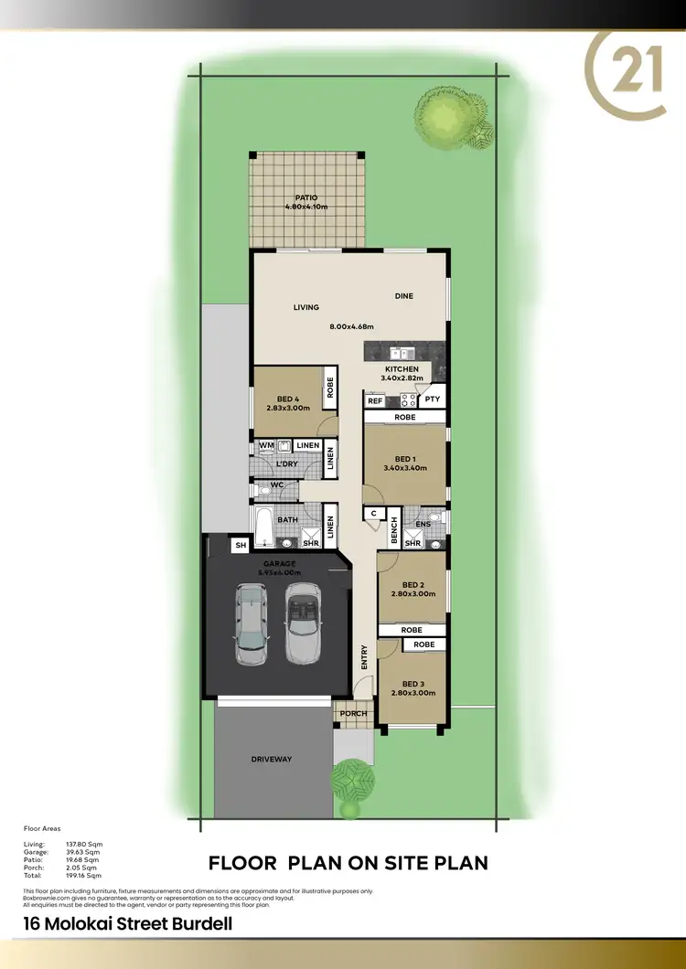 Floorplan of Homely house listing, 16 Molokai Street, Burdell QLD 4818