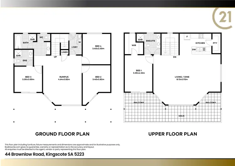 Floorplan of Homely house listing, 44 Brownlow Road, Kingscote SA 5223