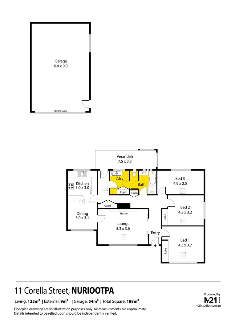 Floorplan of Homely house listing, 11 Corella Street, Nuriootpa SA 5355