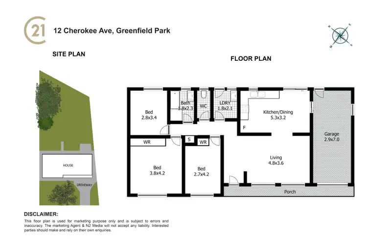 Floorplan of Homely house listing, 12 Cherokee Avenue, Greenfield Park NSW 2176