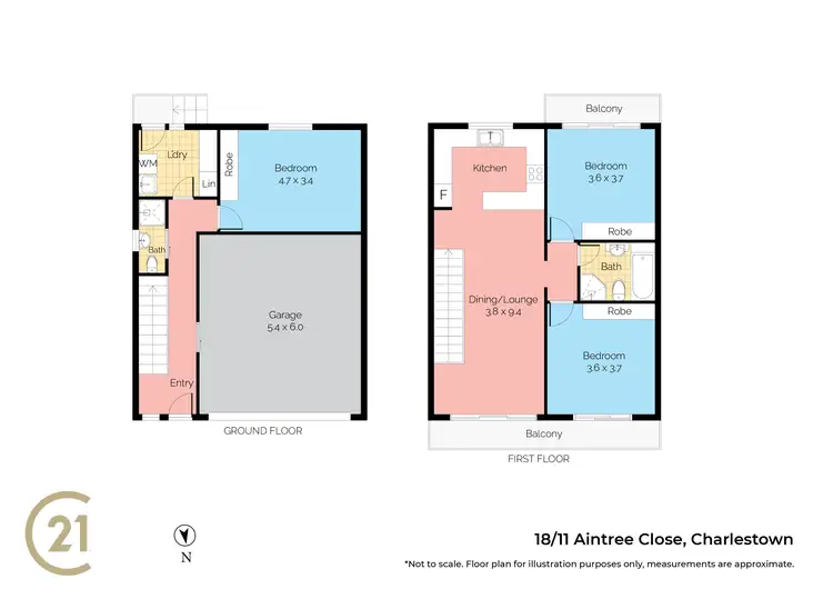 Floorplan of Homely unit listing, 18/11 Aintree Close, Charlestown NSW 2290